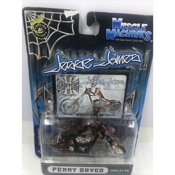 Muscle Machines WCC Jesse James "Penny Saved" 1:31 Scale Motorcycle NIB. Read - Picture 1 of 15